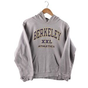 Cal State Berkeley Women XL Gray Hoodie Sweatshirt Distressed Pullover Y2K